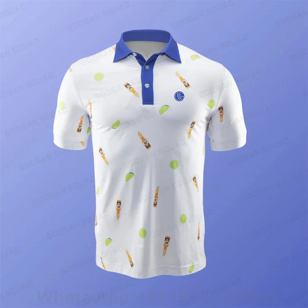 Table Tennis Volleyball - เสื้อโปโลผู้ชายแบบสบาย ๆ แห้งเร็ว เสื้อยืดแขนสั้น สำหรับตกปลา กอล์ฟ