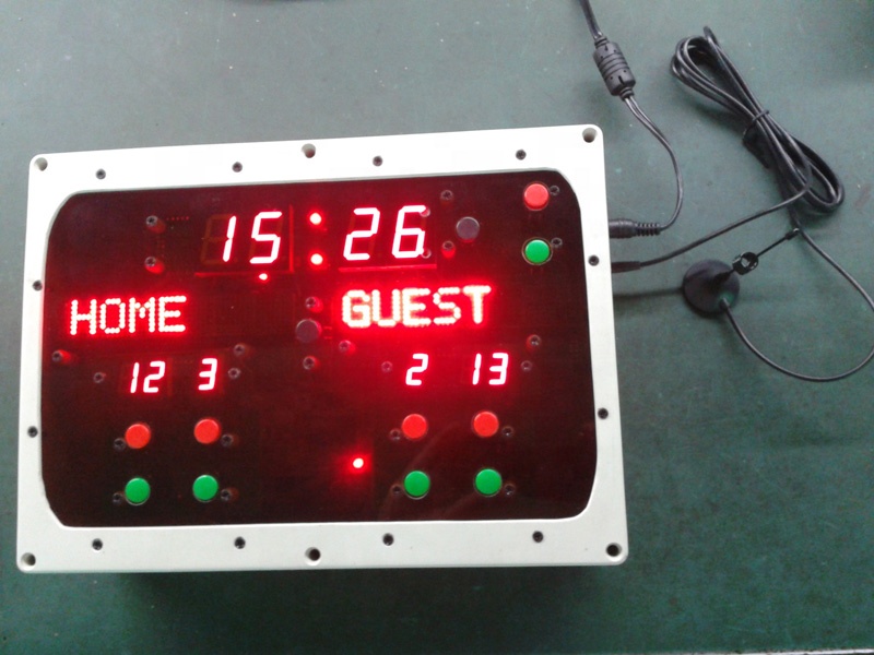 Table Tennis Scoreboard - ป้ายคะแนนอิเล็กทรอนิกส์ไร้สายแบบดิจิตอลสำหรับฟุตบอล วอลเลย์บอล เทเบิลเทนนิส บาสเกตบอล พร้อมไฟ LED