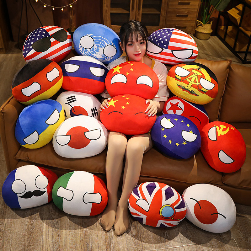 Table Tennis France - 10-50 ซม.Country Ball ของเล่น Plush Polandball