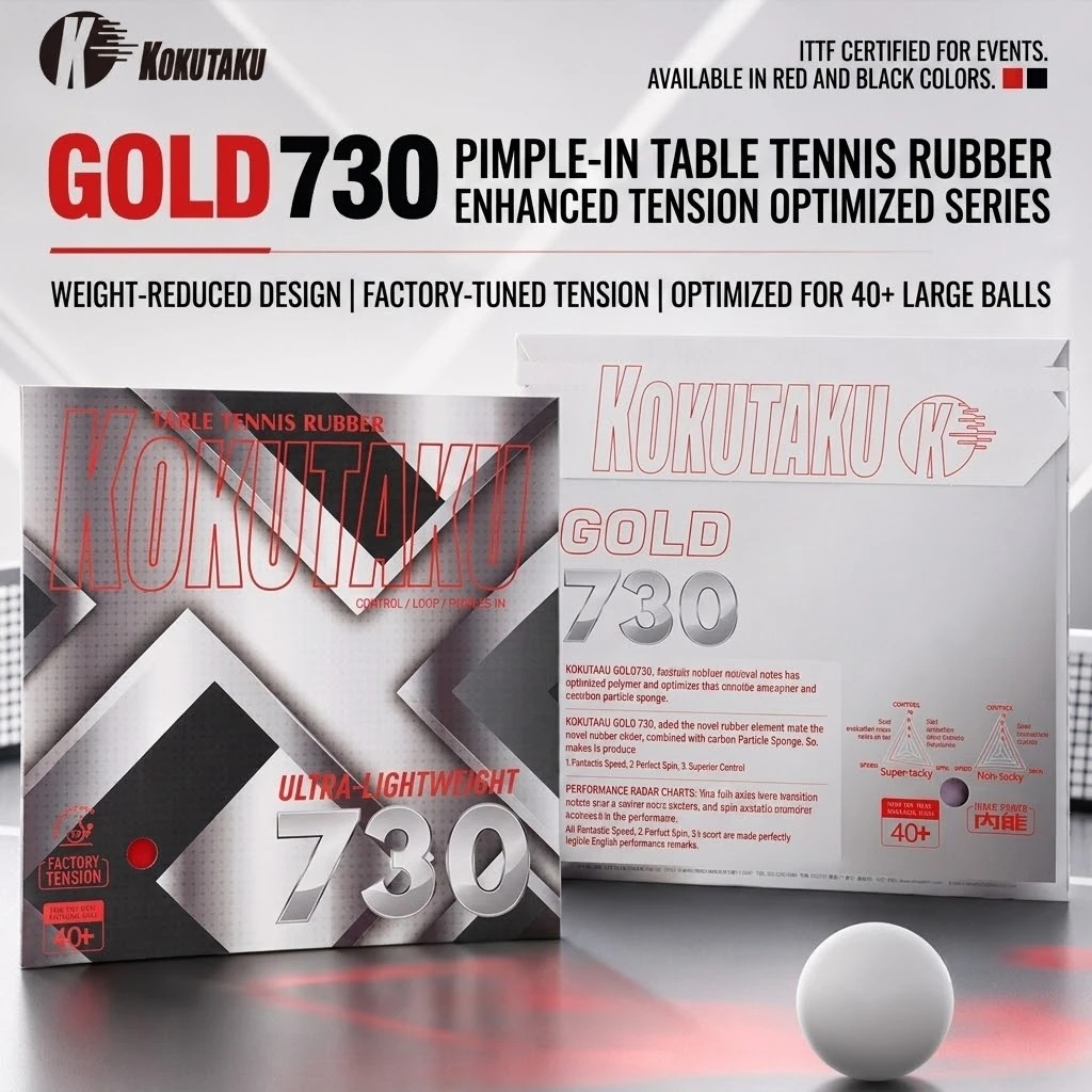 Table Tennis Shop - ยางปิงปอง Kokutaku รุ่น Gold 730 น้ำหนักเบา