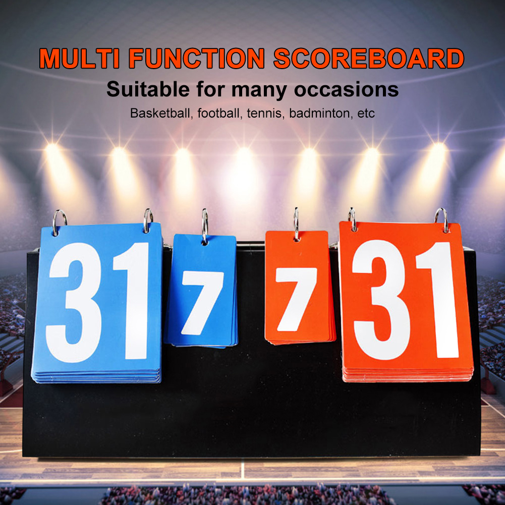 Table Tennis Scoreboard - ป้ายบอกคะแนนเทเบิลเทนนิส 4 หลัก พลาสติก สำหรับการแข่งขันกีฬา ตัวบ่งชี้คะแนนอเนกประสงค์