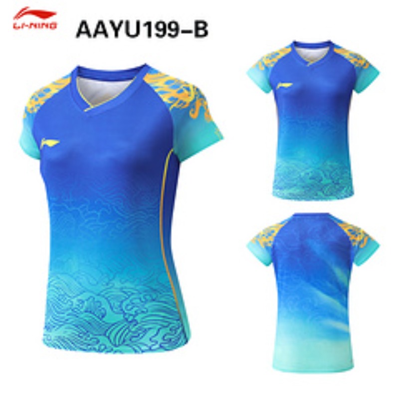 Table Tennis France - ปารีสใหม่ปิงปองชุดมังกรทีมชาติหญิง Sun Yingsha ชุดแข่งขันแห้งเร็วเสื้อแขนสั้นเดียวกัน