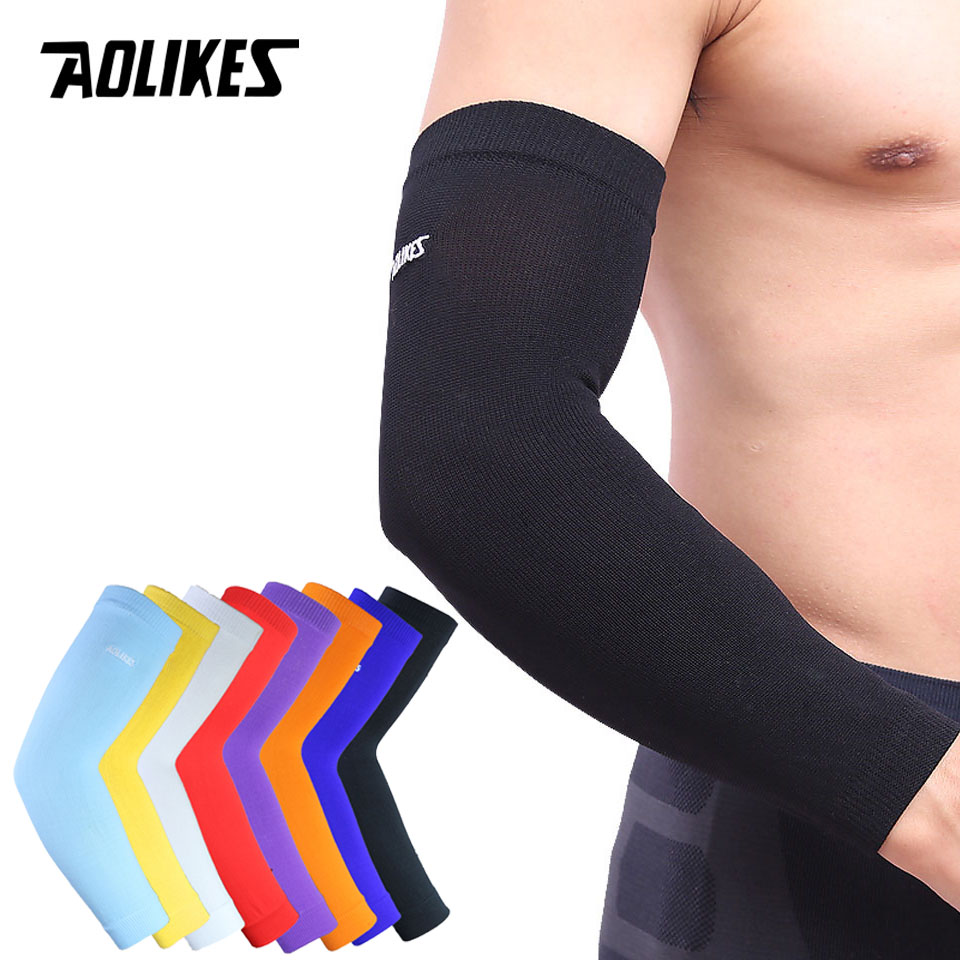 Table Tennis Volleyball - AOLIKES ปลอกแขนยืดหยุ่นสำหรับบาสเกตบอล เทนนิส ฟุตบอล วอลเลย์บอล ปลอกแขนป้องกันข้อศอก