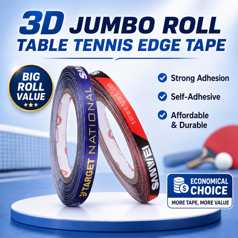 Table Tennis Rubber Anti Spin - เทปขอบไม้ปิงปอง Sanwei แท้ ขนาด 1 ซม.