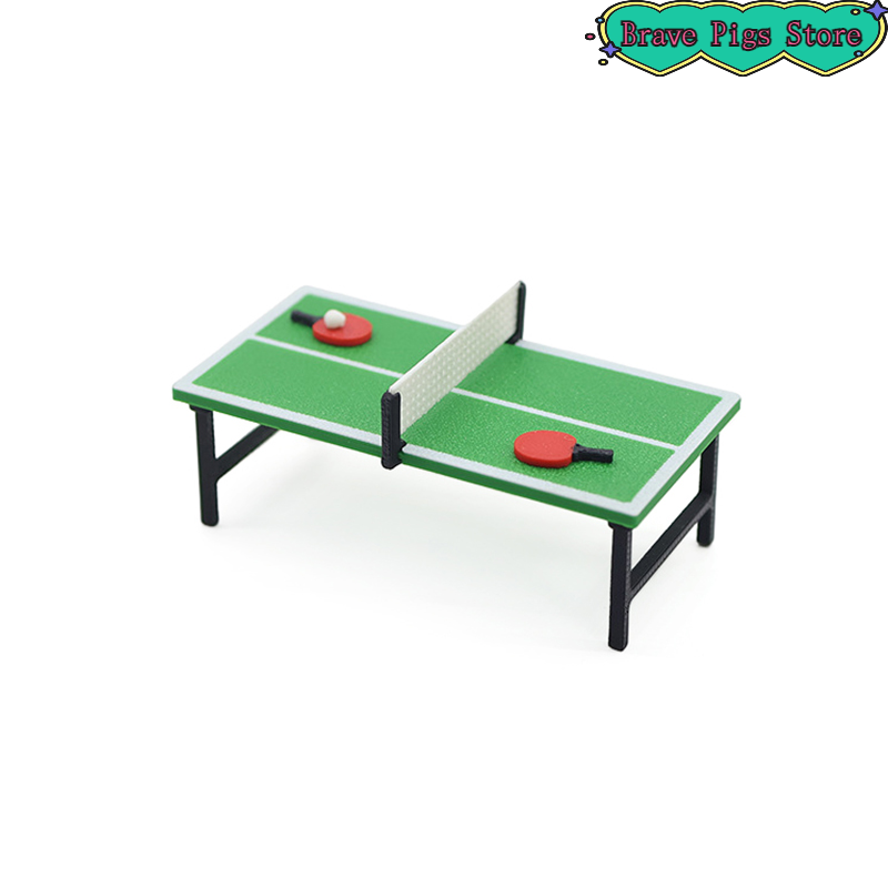 Table Tennis Shop - 1:12 Miniature ไม้ปิงปองรุ่นปิงปองอุปกรณ์ตกแต่งตาราง