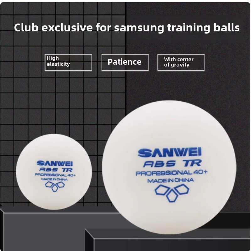 Table Tennis Logo - ลูกปิงปองพลาสติก Sanwei New Materials 100 ลูก