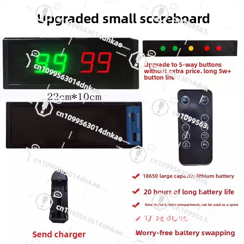 Table Tennis Scoreboard - ป้ายคะแนนอิเล็กทรอนิกส์สำหรับกีฬาบาสเกตบอล ป้ายคะแนนแบบพลิก LED พร้อมนาฬิกาจับเวลา ฟุตบอล เทเบิลเทนนิส