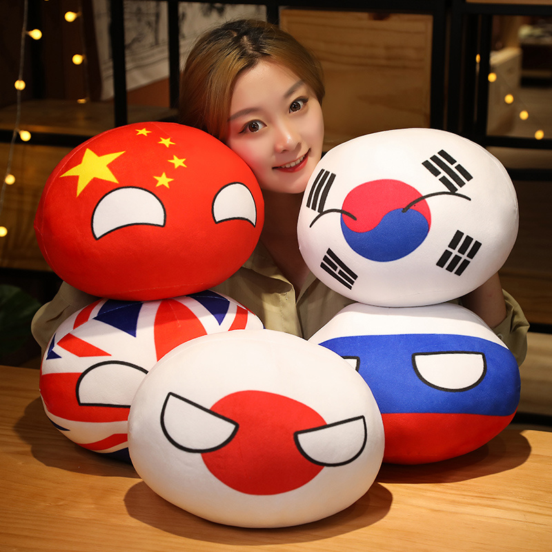 Table Tennis France - ร้อน 10/30/50 ซม.Polandball Country Ball ของเล่นจี้ตุ๊กตา