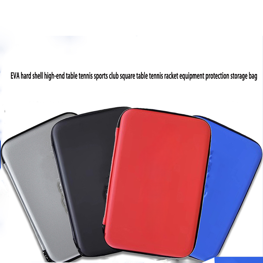 Table Tennis Rubber Anti Spin - กระเป๋าใส่ไม้ปิงปองทรงสี่เหลี่ยมแบบแข็ง EVA คุณภาพสูง สำหรับคลับกีฬาปิงปอง ป้องกันและจัดเก็บอุปกรณ์