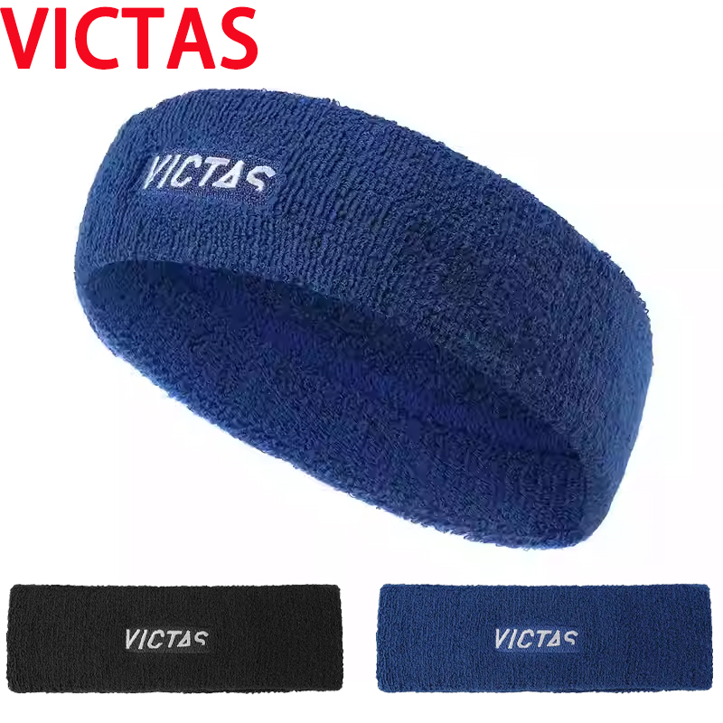 Table Tennis Logo Free - VICTAS หมวกกีฬาผู้หญิงผู้ชายที่คาดผมดูดซับเหงื่อที่คาดผมเทเบิลเทนนิสพร้อมโลโก้ปักกีฬากลางแจ้ง