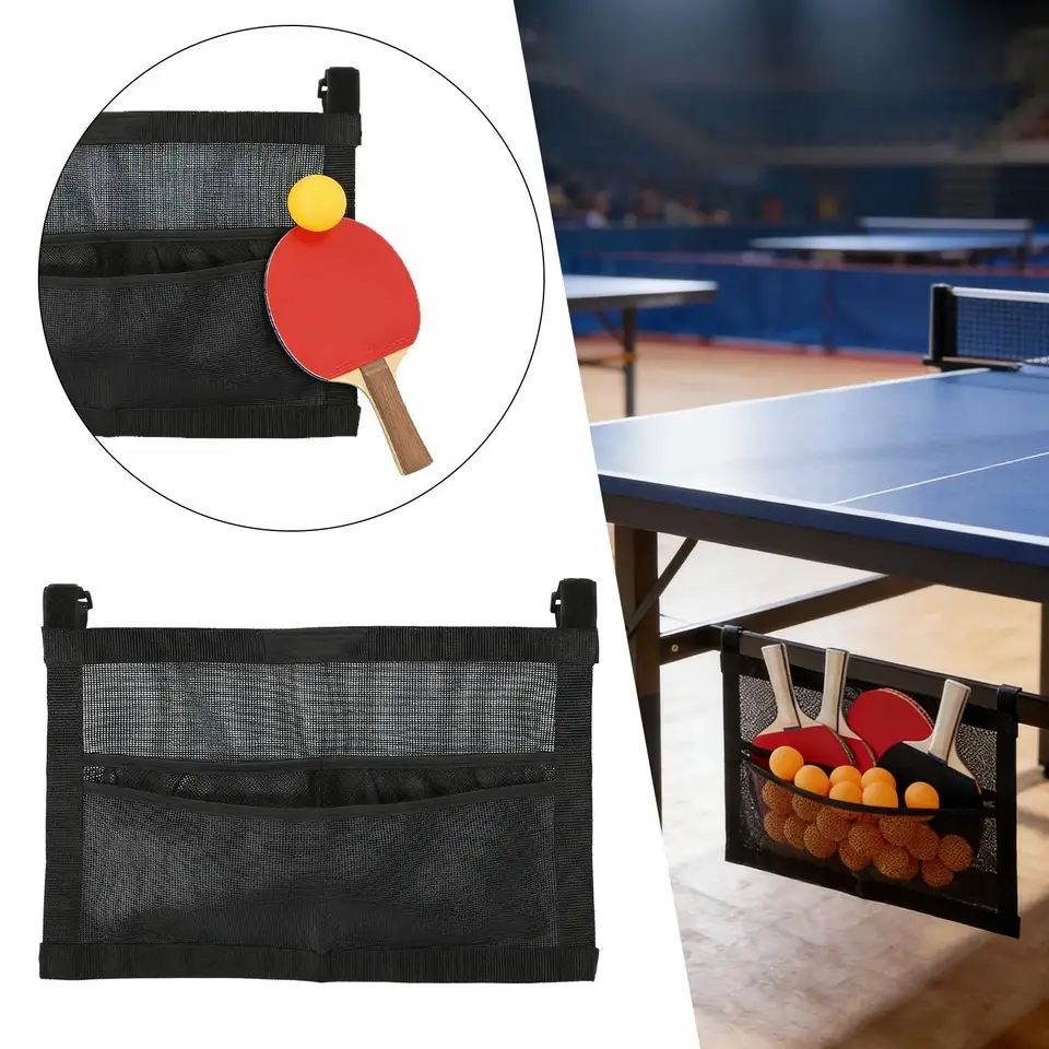 Table Tennis Ball - ที่เก็บลูกปิงปองแบบตาข่ายใหม่ ความจุขนาดใหญ่ สำหรับจัดเก็บลูกเทเบิลเทนนิส ติดผนังหรือใต้โต๊ะ สำหรับฝึกซ้อม