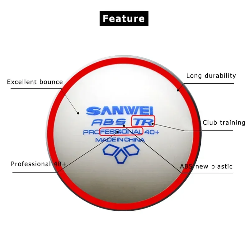 ลูกปิงปอง SANWEI-ABS TR 3 ดาว  - Table Tennis Vr บทวิจารณ์และราคา