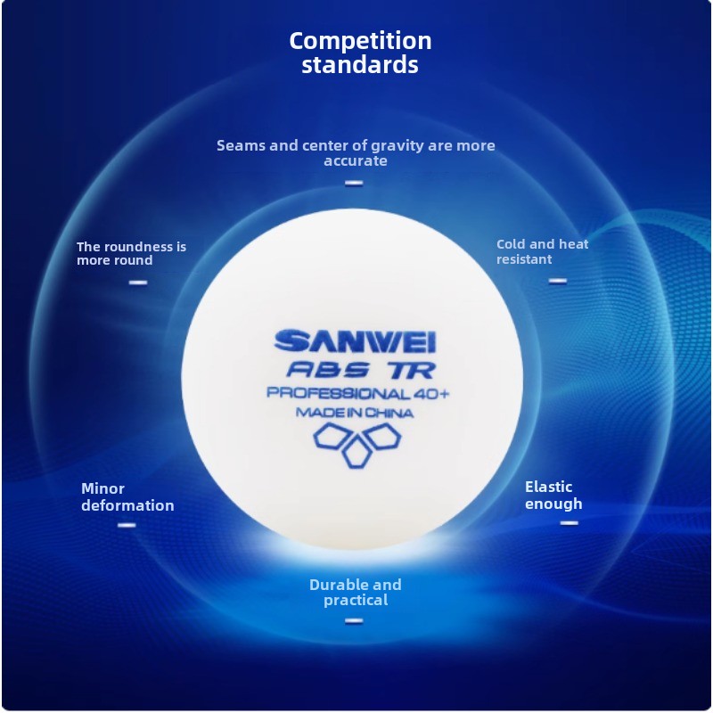 ลูกปิงปองพลาสติก Sanwei New Ma - Table Tennis Logo บทวิจารณ์และราคา