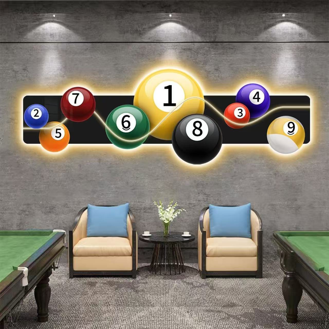 ภาพตกแต่งห้องบิลเลียด ภาพวาดเร - Hall Table Tennis บทวิจารณ์และราคา
