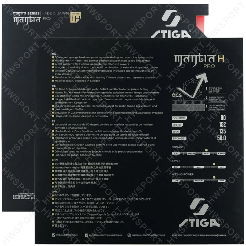 STIGA MANTRA PRO ยางปิงปอง M/H - Table Tennis Japan บทวิจารณ์และราคา