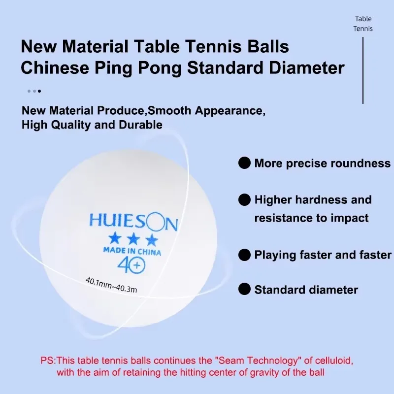 ลูกปิงปอง Huieson สีฟ้า 100 ลู - Table Tennis Logo Free บทวิจารณ์และราคา