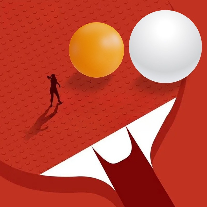 ลูกปิงปองขนาดใหญ่ 55 มม. สำหรั - Table Tennis Logo บทวิจารณ์และราคา